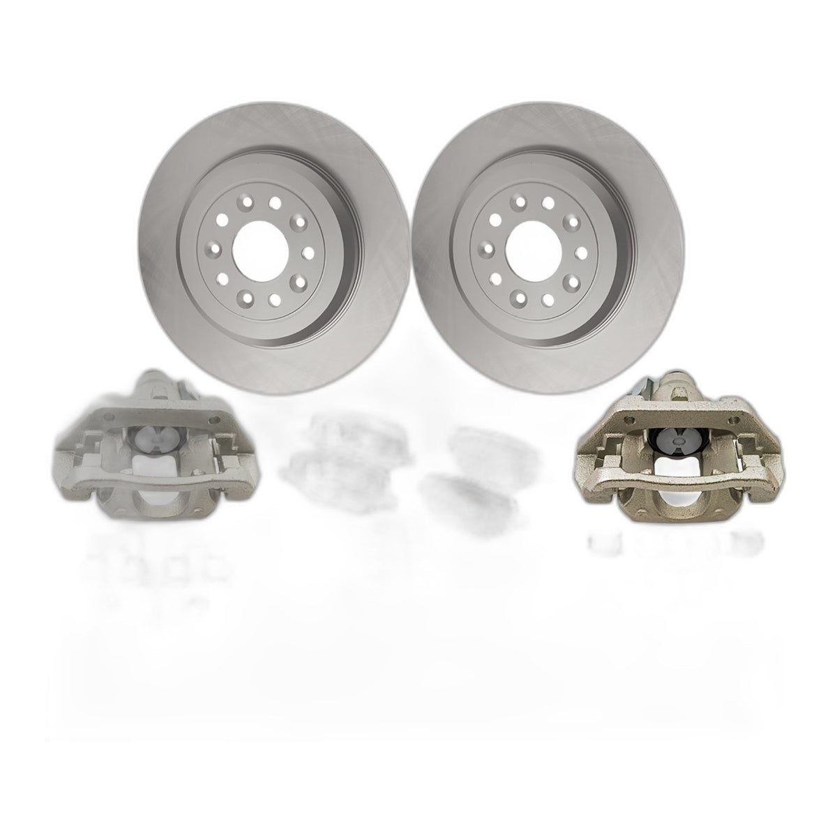 Rear Brake Disc Rotors and Pads Kit for Ford Explorer Taurus 2016-2019