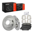 Rear Solid 10.31" Brake Rotors & Ceramic Pads Kit 9mm Thick A-Premium