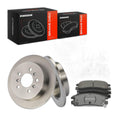 A-Premium 10.94 inch (278mm) Rear Solid Brake Rotors and Ceramic Pads Kit
