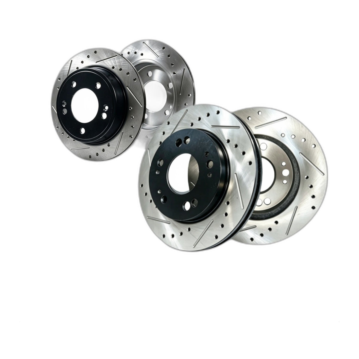 Front Rear Drilled Brake Rotors and Pads for Ford Escape Mazda Tribute 2005 2006