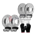 Front Rear DRILLED Rotors Ceramic Brake Pads for 2003-2009 4Runner FJ Cruiser