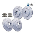 Front Rear Drilled Disc Rotor Brake Pads For Dodge Charger Challenger Magnum 300