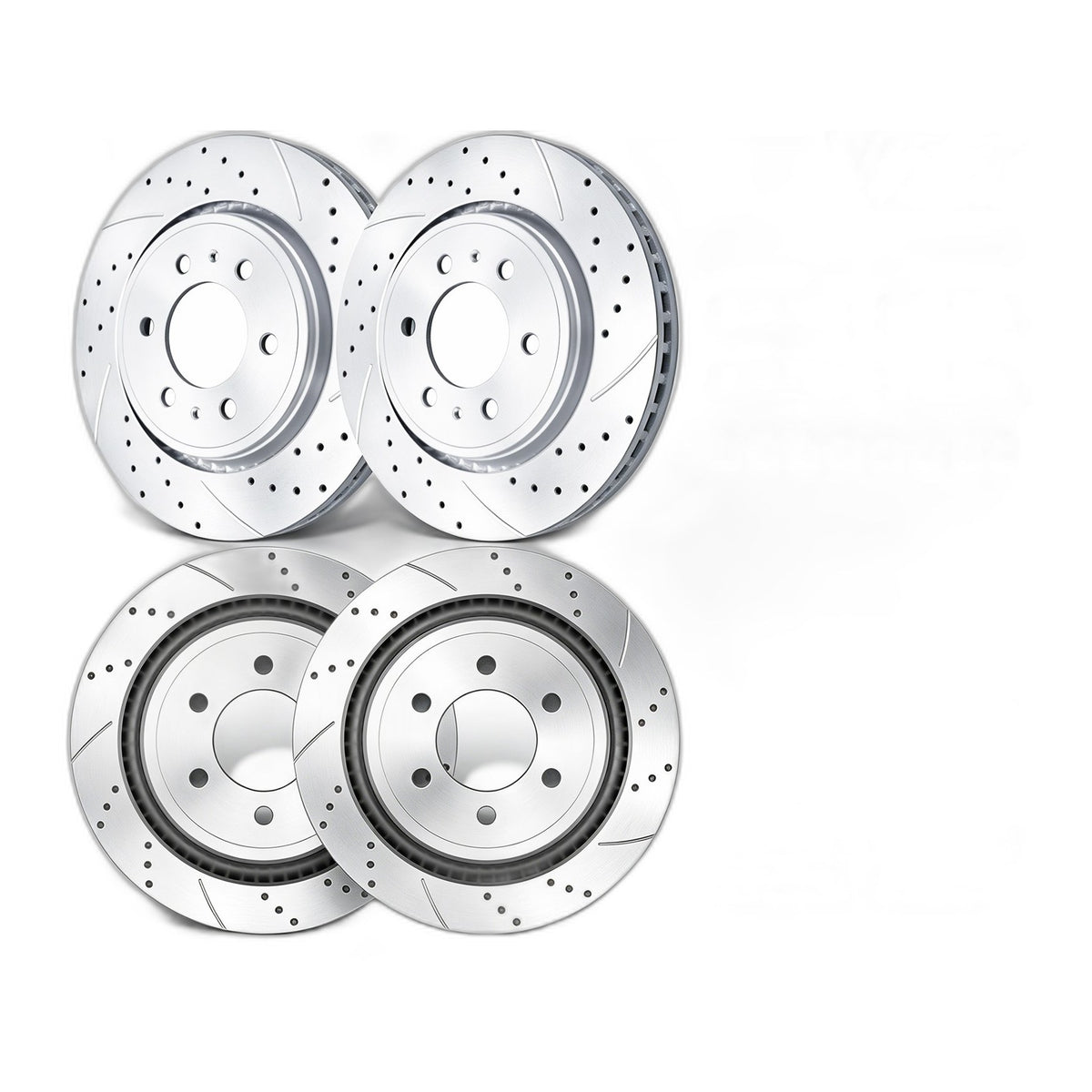 Front and Rear Drilled Brakes Rotors Brake Pads for Ford F-150 Disc Brakes Kits