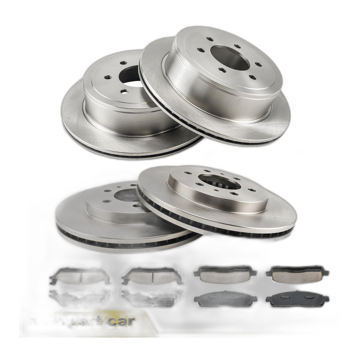 Front Rear Brake Rotors & Pads Kit 54170 54111 D1392 D1012 Fits 09 Ford F-150