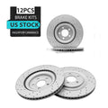 363mm Front & 350mm Rear Brake Rotors Pads Kit for Ford Explorer Lincoln Aviator