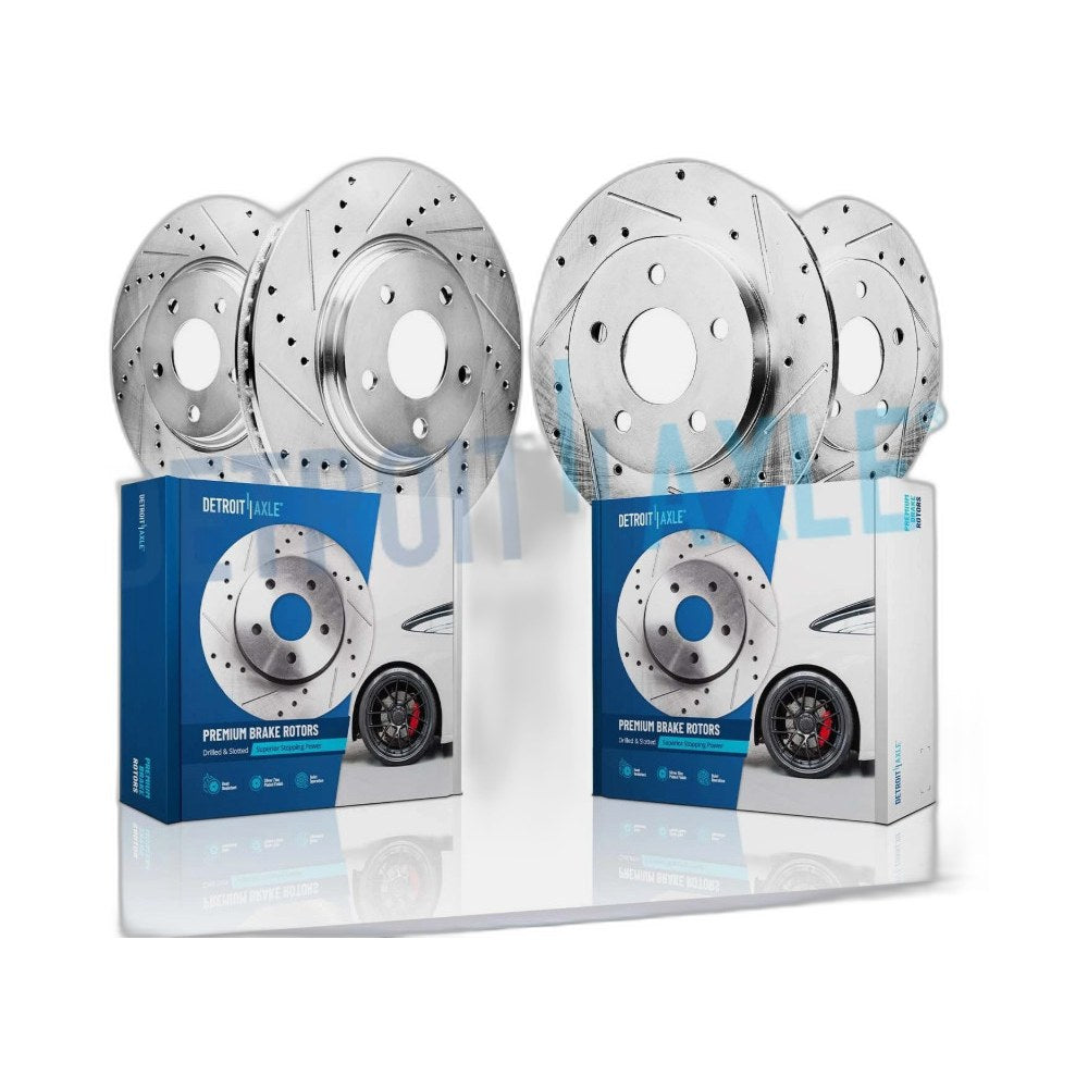 Front & Rear Drilled Brake Rotors Kit for Ford Explorer Taurus Flex Lincoln MKS