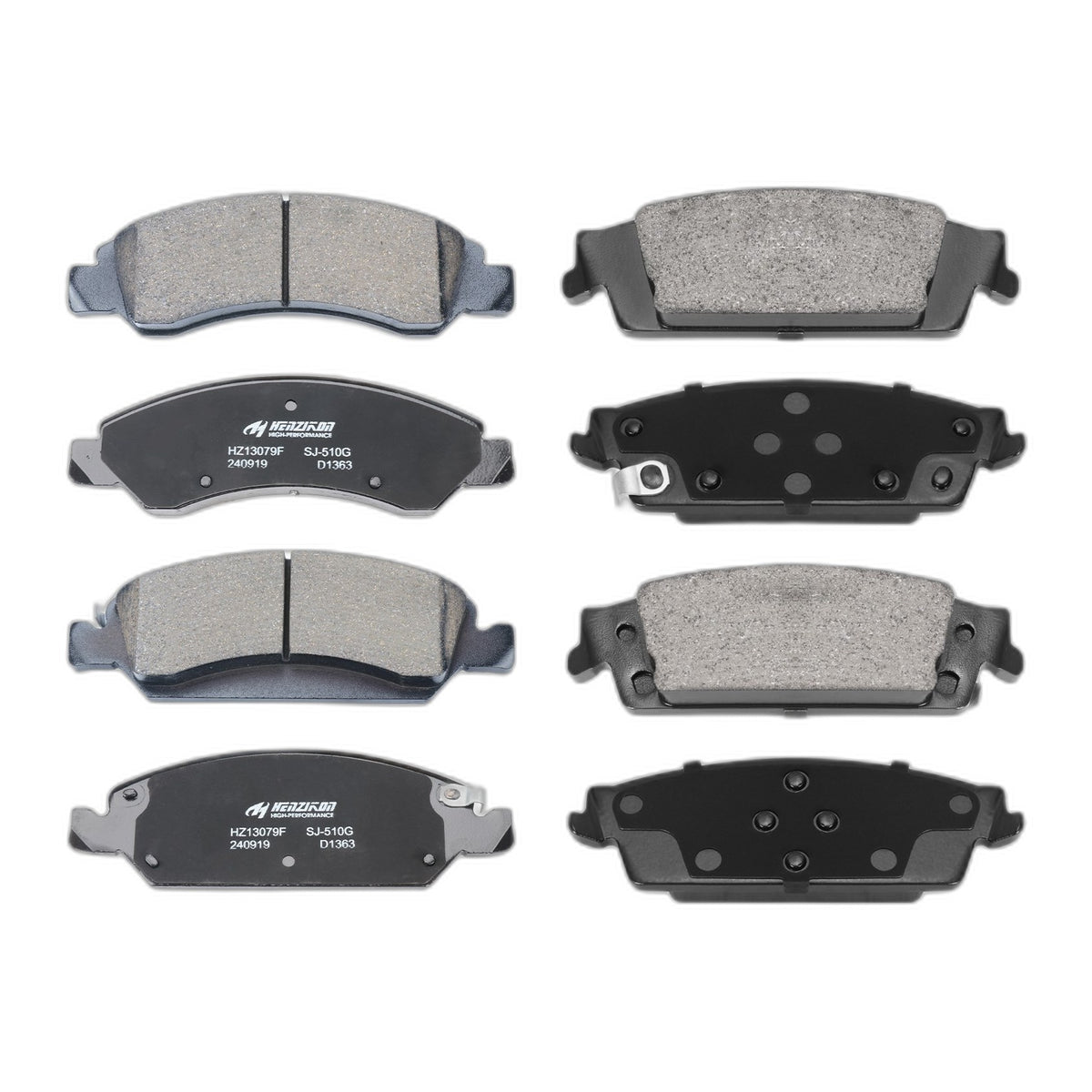Complete Ceramic Brake Pad Set Front & Rear for Silverado/Sierra 1500 2014-2018