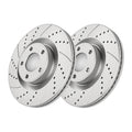 Front Brake Rotors Pads Kit for Ford Edge 2007-2009 AWD ONLY 2010-2014 Slotted