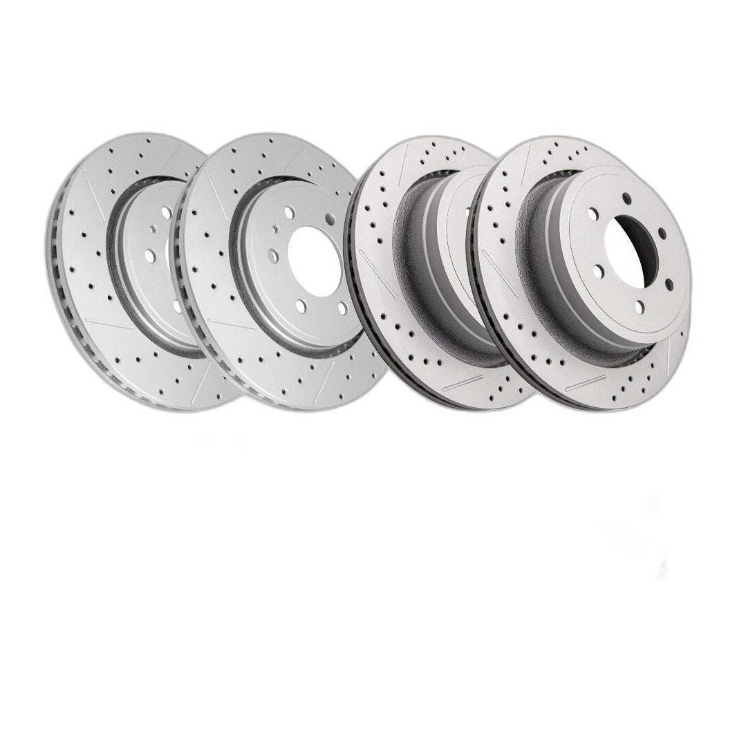 Front Rear Brake Rotors And Ceramic Pads Kit For Ford F-150 2012 2013 2014- 2017