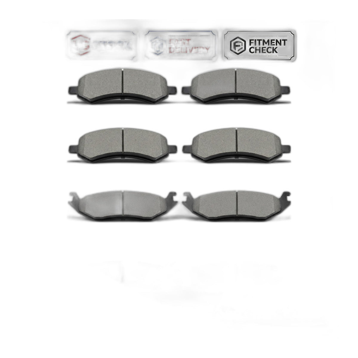Front Rear Ceramic Brake Pads Set for 2011-2018 Ram 1500 2007-2009 Dodge Durango