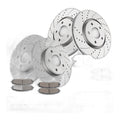 Front Rear DRILLED Rotors Brake Pads for Town Country Grand Caravan Dual Piston