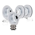 Front Rear Drilled Brake Rotors Ceramic Pads for V6 Dodge Charger Challenger Kit
