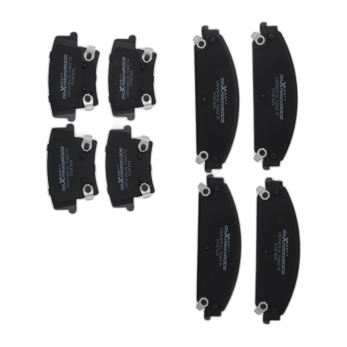 8pcs Front Rear Ceramic Brake Pads Set for Dodge Challenger 2009-2023 P1057