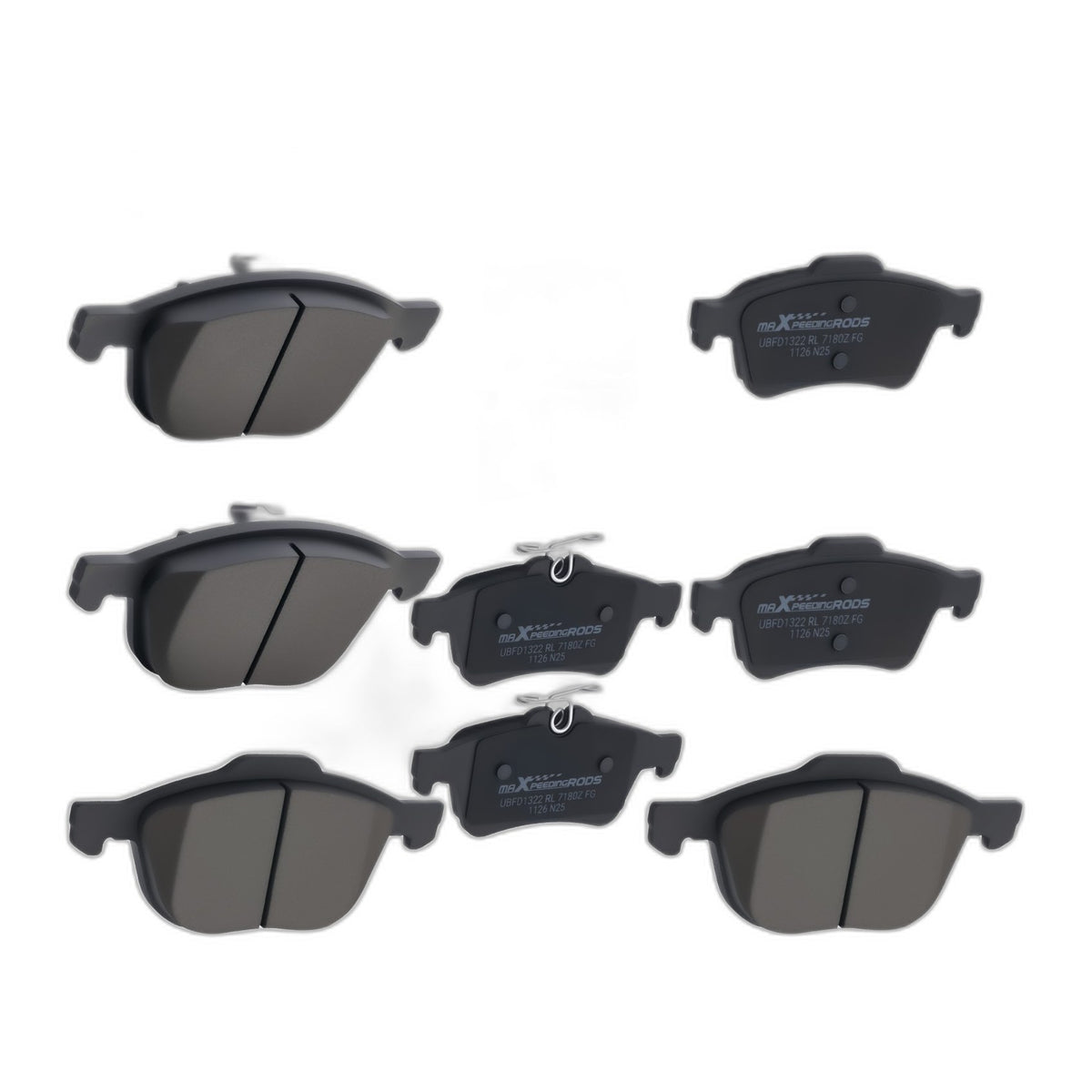8pcs Front Rear Ceramic Brake Pads Set for Mazda 3 Sport 2009-2010, 2012 D1095