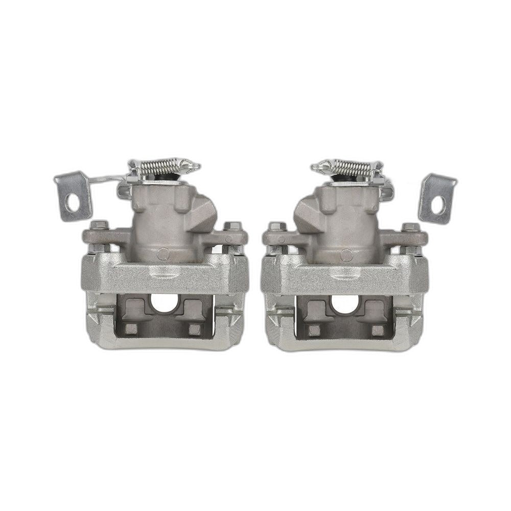 Pair Rear Brake Calipers w/ Bracket For 2010 - 2015 Toyota Prius L4 1.8L
