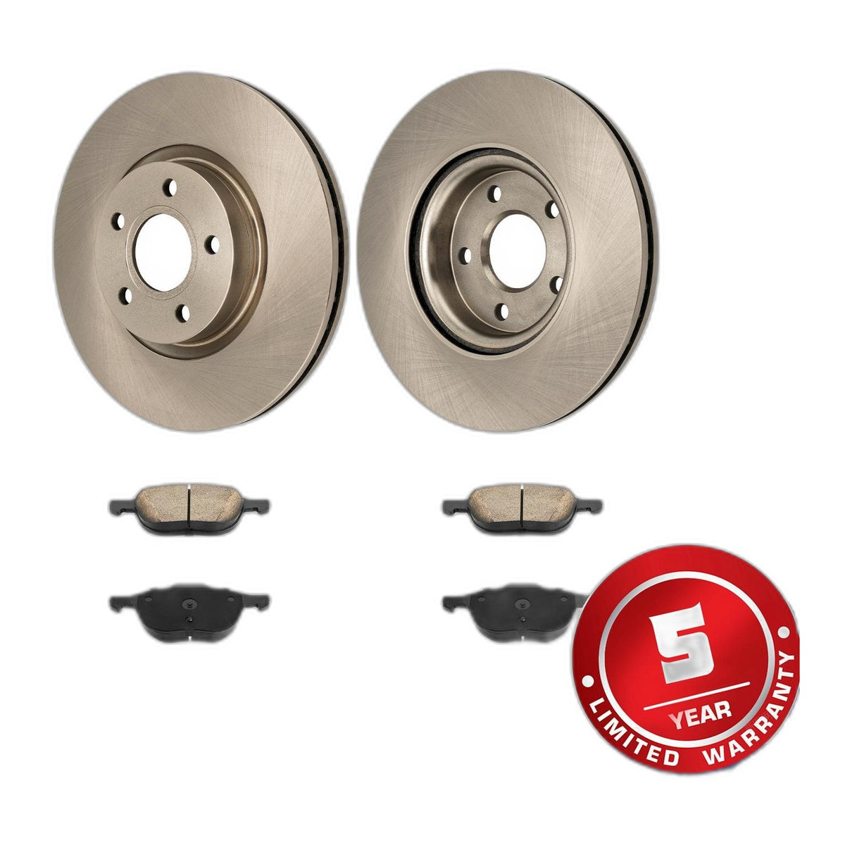 6PC Front Brake Rotors Ceramic Pads Kit For 2017 Ford Escape 1.5T 6PR1200323