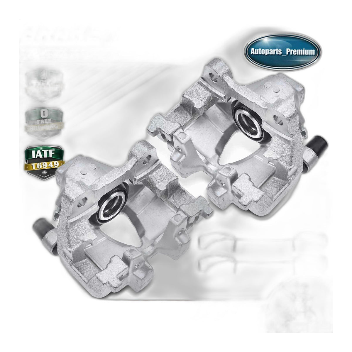 Pair Rear Side Disc Brake Caliper with Bracket for Mercedes-Benz C250 E400 E550