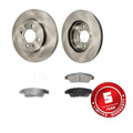 Front Brake Rotors Ceramic Pads Kit For 2009-2012 Honda Fit and 2013 1.5L 6pc