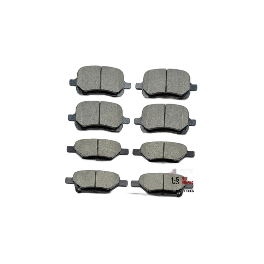 D1033 D1160 Front Rear Ceramic Brake Pads Set for 2004-2012 Chevy