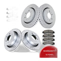 Front Rear Slotted Brake Rotors and Pads for 2010-11 Ford F-150 Disc Brakes Kits