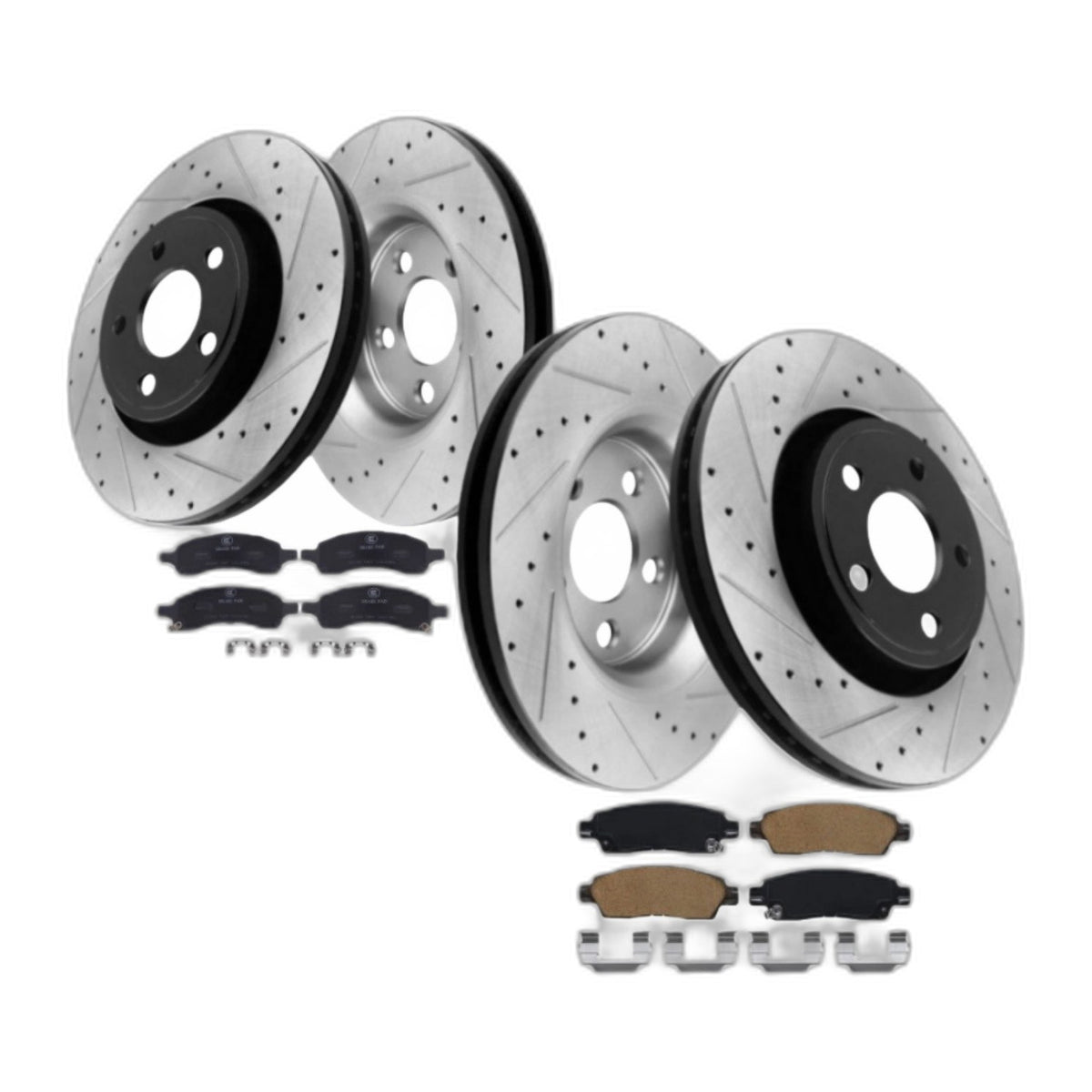 325mm Front and Rear Drilled Rotors Brake Pad Kit for GMC Acadia 2007- 2015 2016