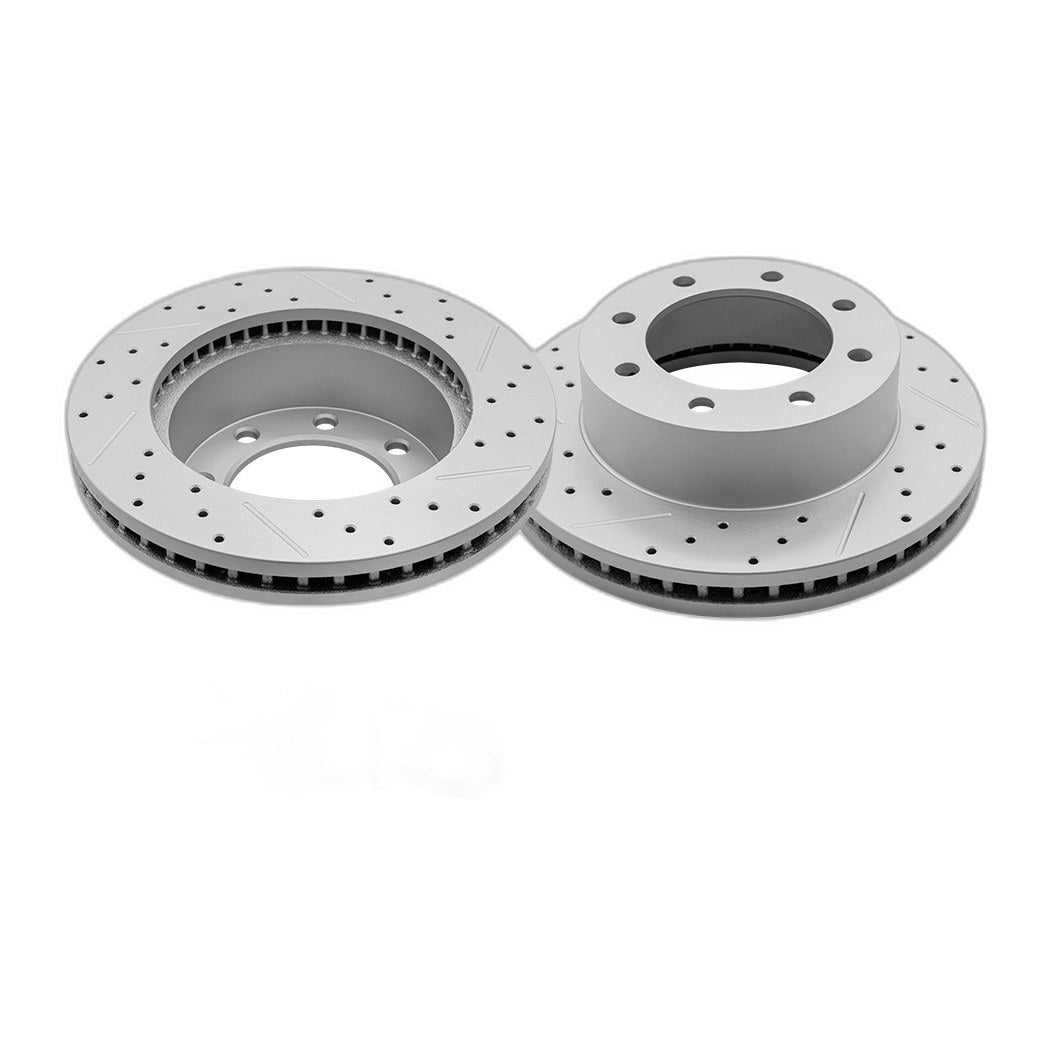 Front Brake Disc Rotors & Ceramic Pads for Ford F-250 F-350 F-450 Super Duty 4WD