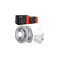10.16 inch (258mm) Rear Solid Brake Rotors and Ceramic Pads Kit