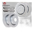 Front Rear Brake Rotors and Brake Pads for Ford F-150 Drilled Slotted Brakes Kit