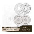 for Ford F-150 Lincoln Mark LT 4WD Front Rear Brake Rotors Brakes Pads Kit