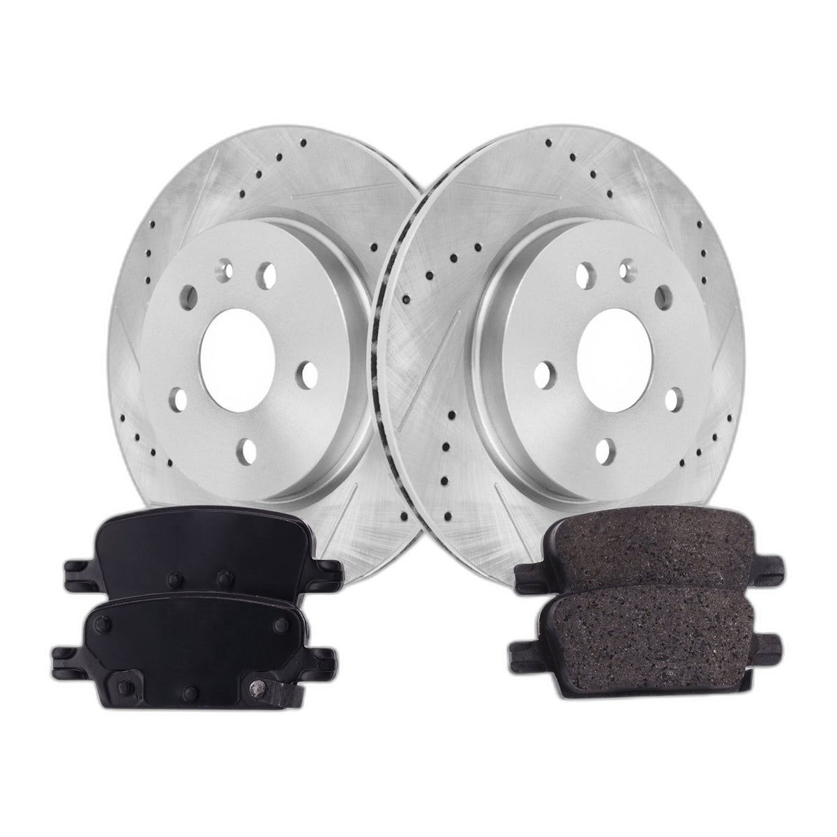 Rear Brake Disc Rotors and Pads Kit For Chevrolet Malibu 2016