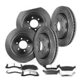Front Rear Kit For 2012 - 2020 Ford F-150 Brake Solid Rotors & Ceramic Pads