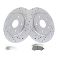 Rear Brake Rotors Pads for Chrysler Town & Country 2008-2011 2012 Slotted Brakes