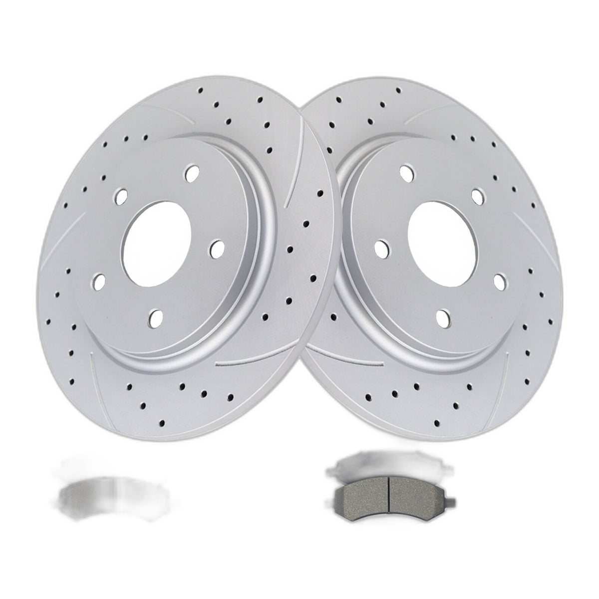 Rear Brake Rotors Pads for Chrysler Town & Country 2008-2011 2012 Slotted Brakes