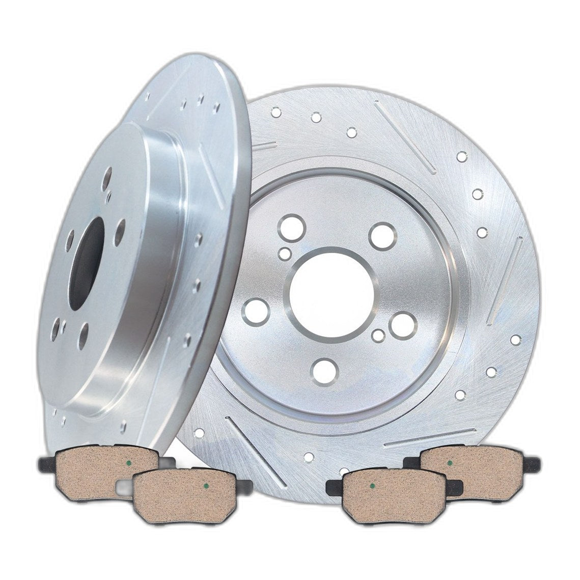 Rear Rotors Brake Pads Kit for 2010-2022 Toyota Prius Base Hatchback 4-Door