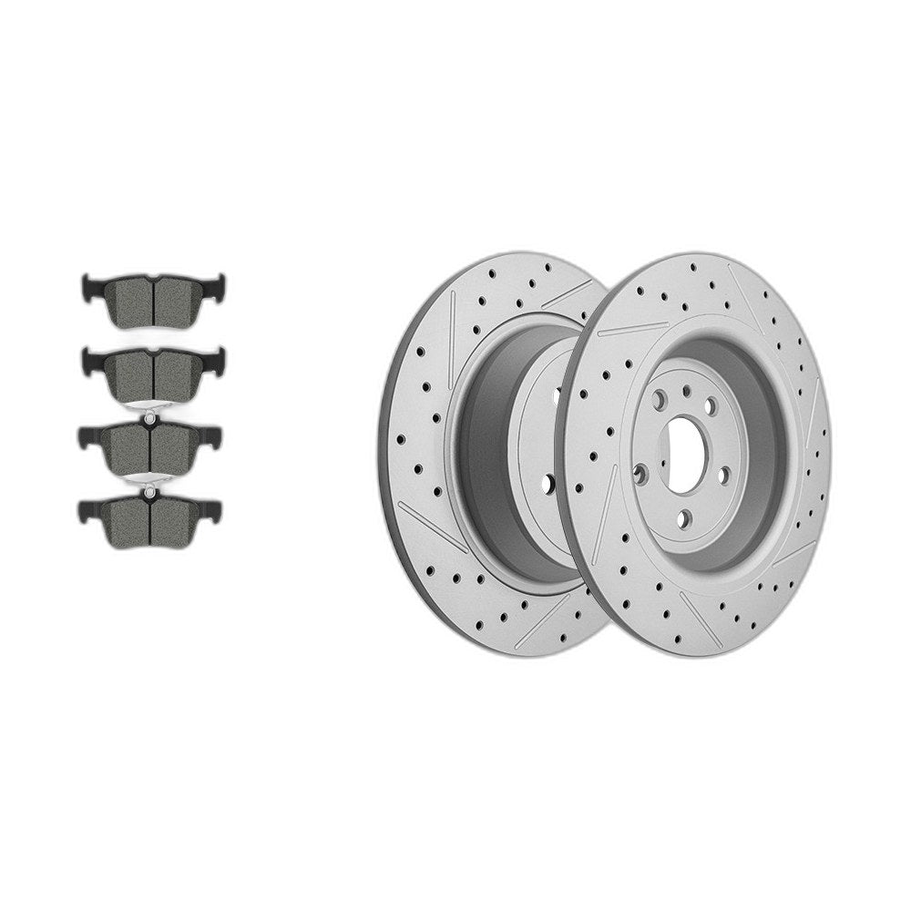 Front And Rear Disc Rotors Ceramic Brake Pads Kit For Ford Escape Lincoln Mkc