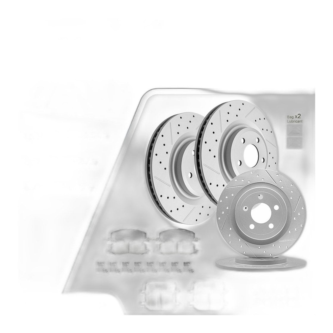 Front Rear Drilled Brake Rotors + Pads Kit for 2020 2021 2022-2025 Ford Explorer