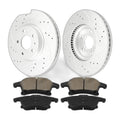 6pc Front Drilled Slotted Brake Rotors Pads Kit For 2013-2016 Ford Fusion 2T