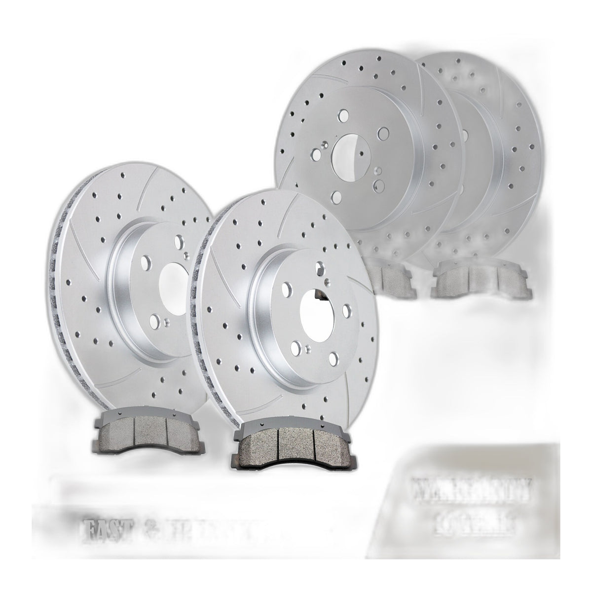 Front Rear Brake Rotors Pads Kit for Toyota Corolla 2009-2018 2019 Brakes