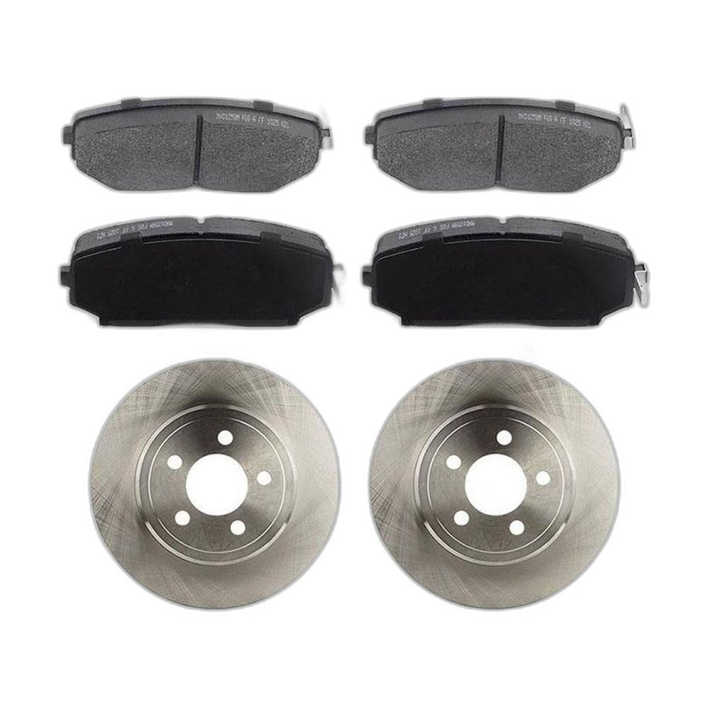 Front Brake Rotors + Brake Pads Set Kit for 2007 08 Ford Edge 07-08 Lincoln MKX