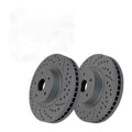 Front Drilled Slotted Brake Rotors Pair for Subaru, WRX 2022-2025, AWD H4 2.4L