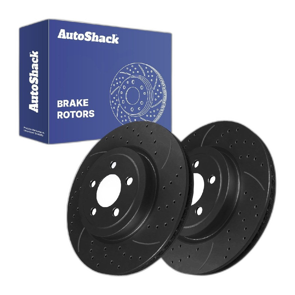 Front Drilled Slotted Brake Rotors Pair for Dodge Charger 2023