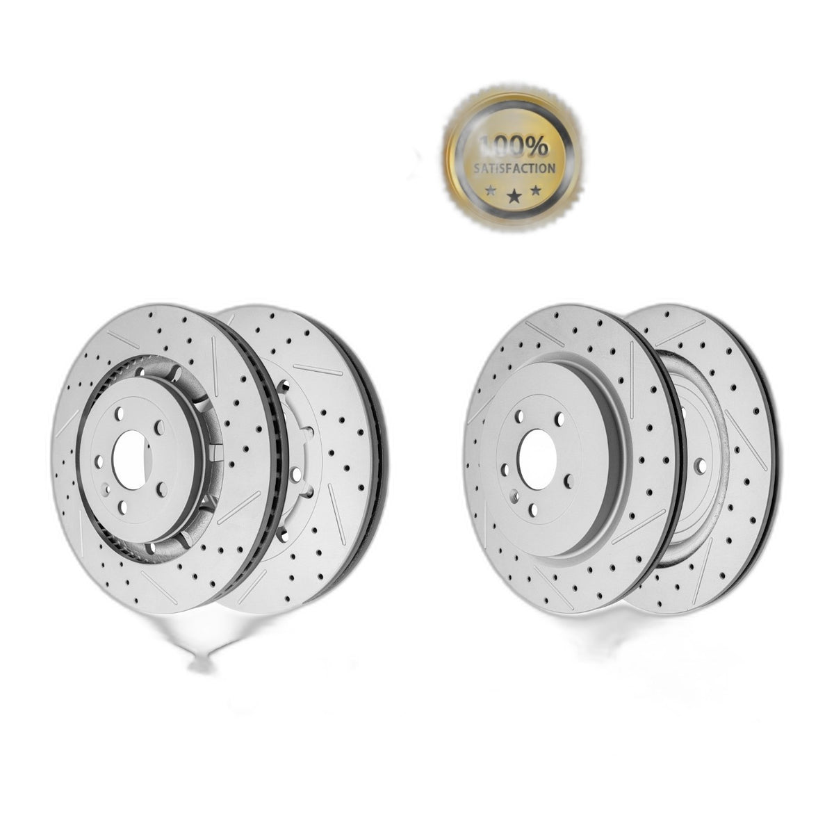 Front & Rear Brake Rotors + Ceramic Pads For Ford Explorer Flex Lincoln MKT