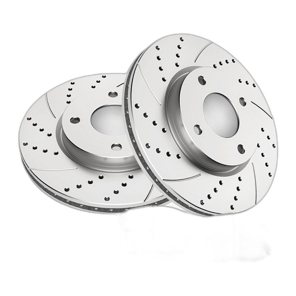 Front Drilled Slotted Rotors Ceramic Brake Pads Kit Fit Nissan Cube Sentra Versa