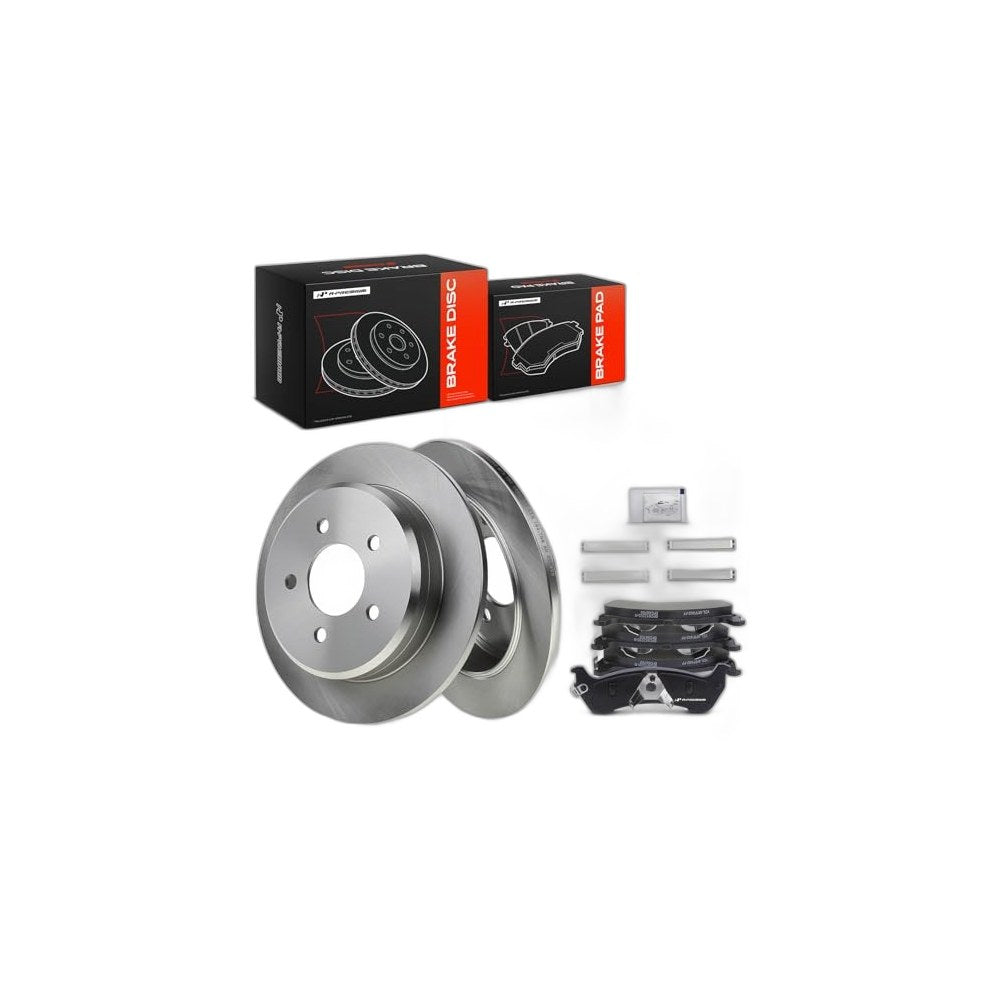 11.26 inch (286mm) Rear Brake Rotors and Ceramic Pads Kit Rear Solid