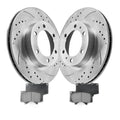 Front Brake Rotors Ceramic Brake Pads Kit for 2005-2020 2021 Toyota Tacoma 6 Lug