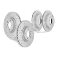 AWD Front Rear Drilled Disc Rotors Ceramic Brake Pads for Ford Edge Lincoln MKX