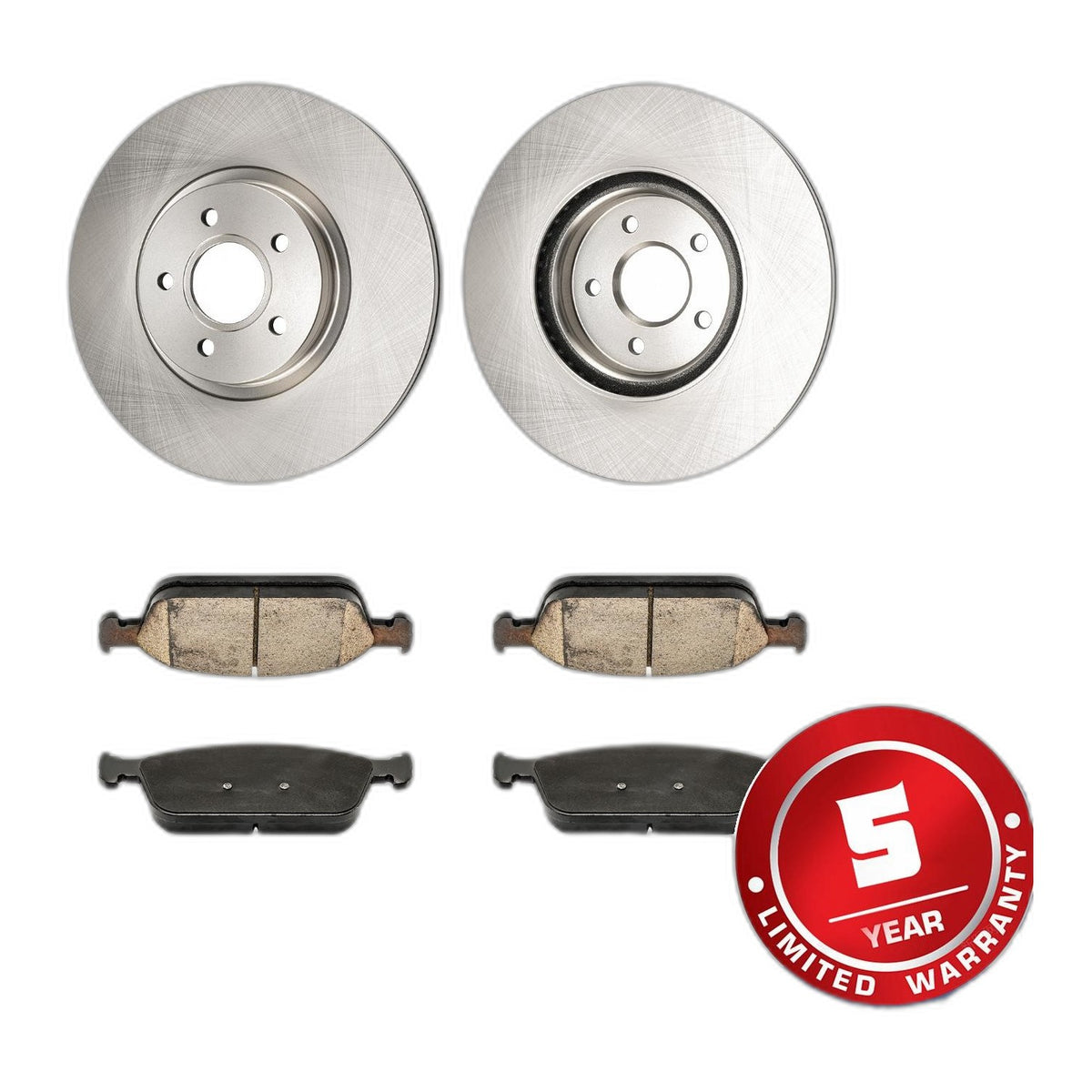 6x Front Brake Rotors Front Brake Pads Kit Fits Ford Escape 13-16 1.6L P-1645