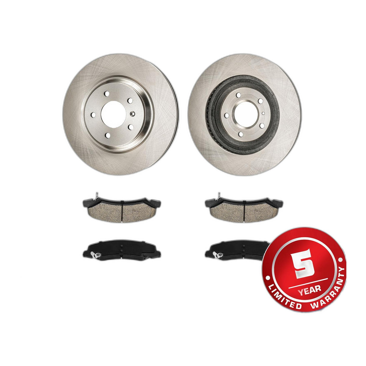 Front Brake Rotors and Ceramic Pads Kit for 2006-2011 Cadillac DTS V8 R55124BK