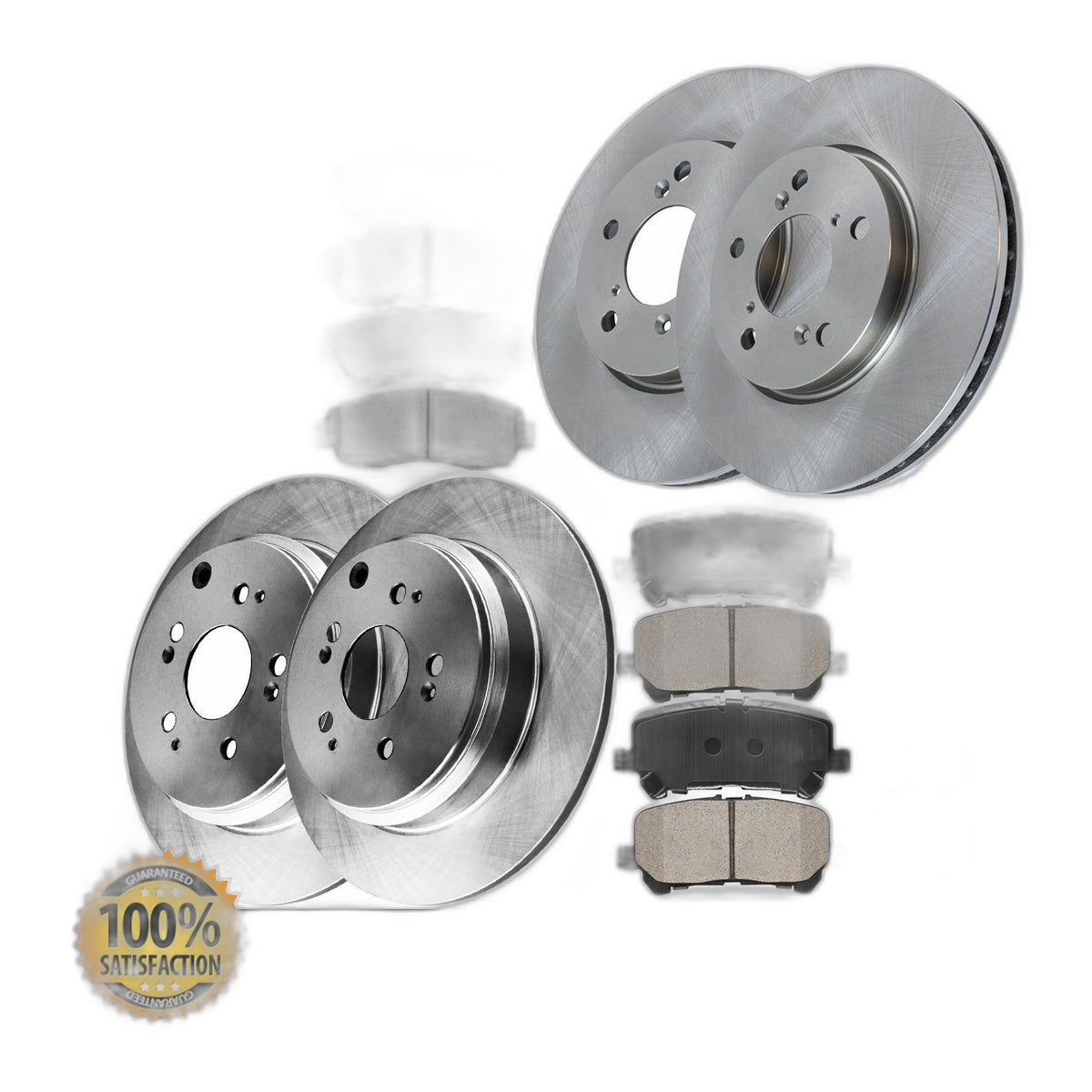 Front Rear Brake Rotors Ceramic Pads Kit for 2011 2012 2013 2014 Honda Odyssey