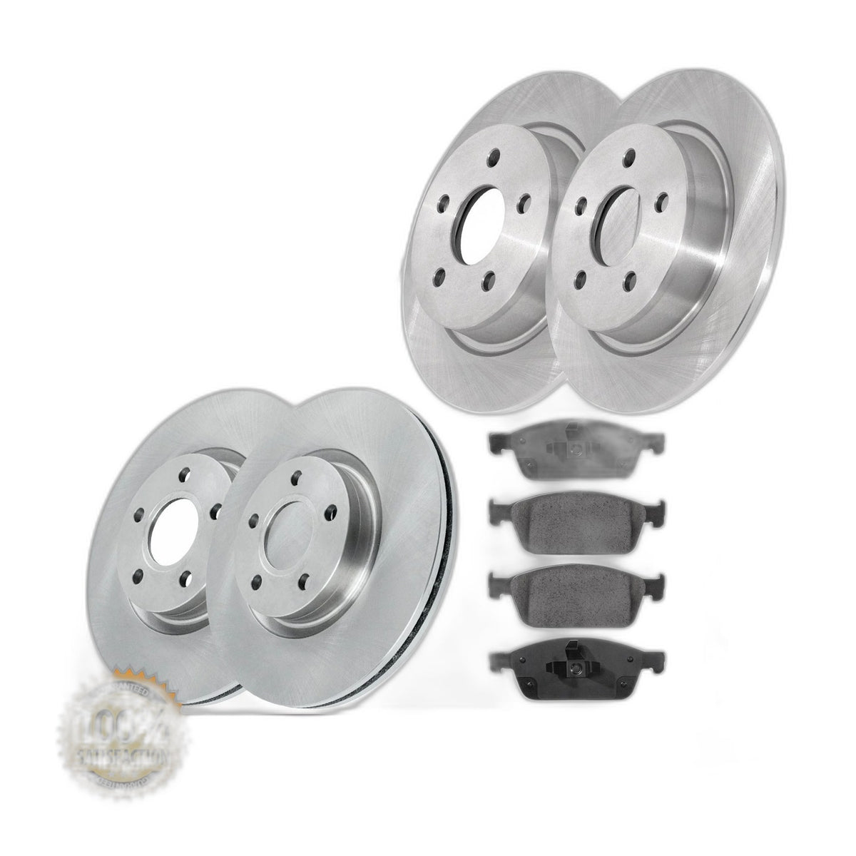 12.6" Front 11.02" Rear Brake Rotors Pads Kit for Ford Escape 2013 2014 - 2016